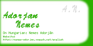 adorjan nemes business card